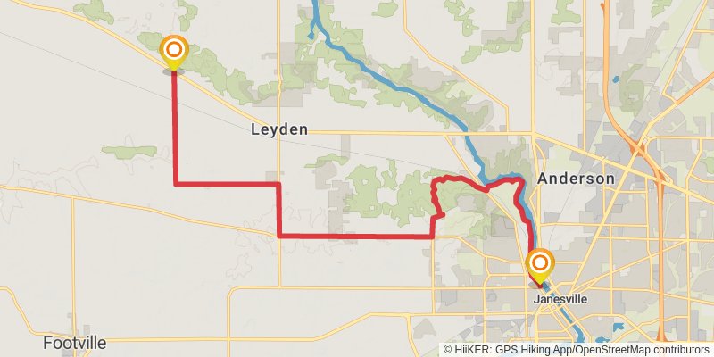 Ice Age National Scenic Trail stage 62 Map