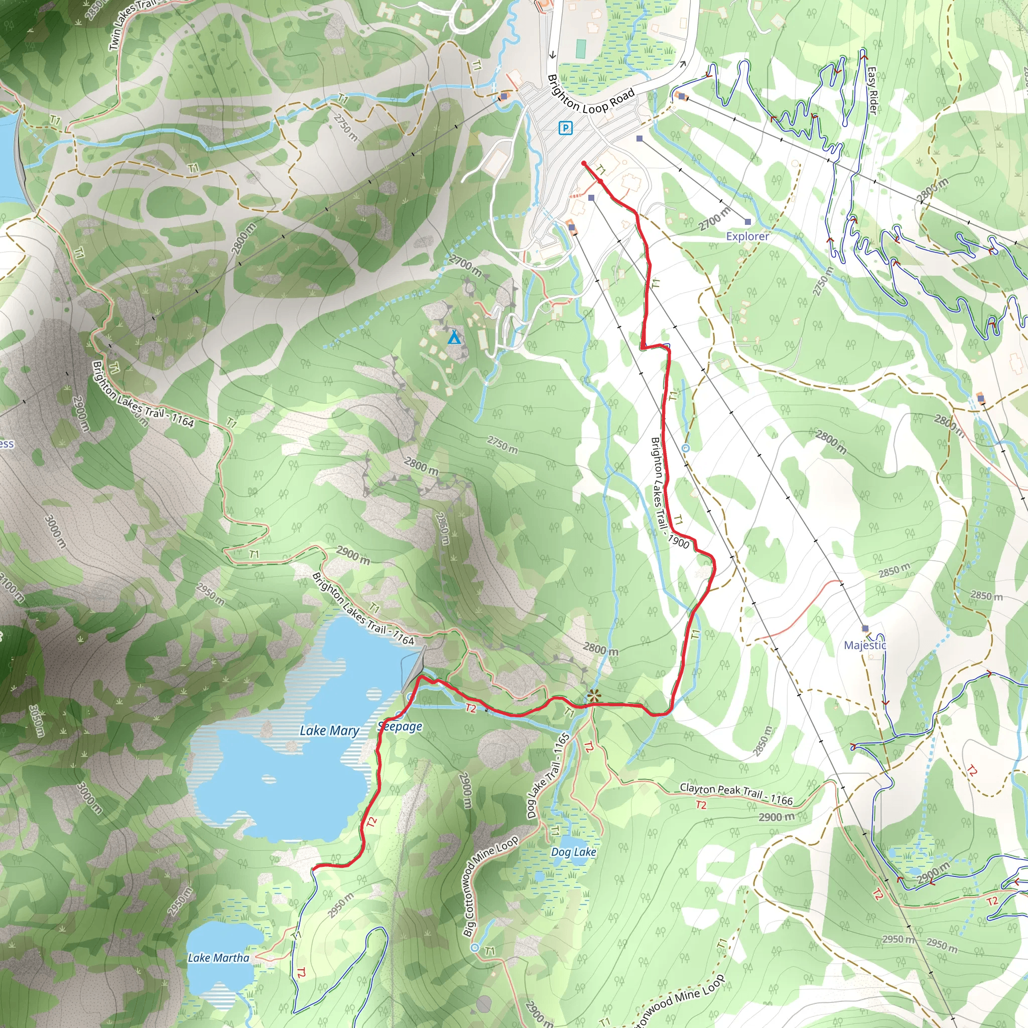 Lake Mary and Great Western Trail mobile static map