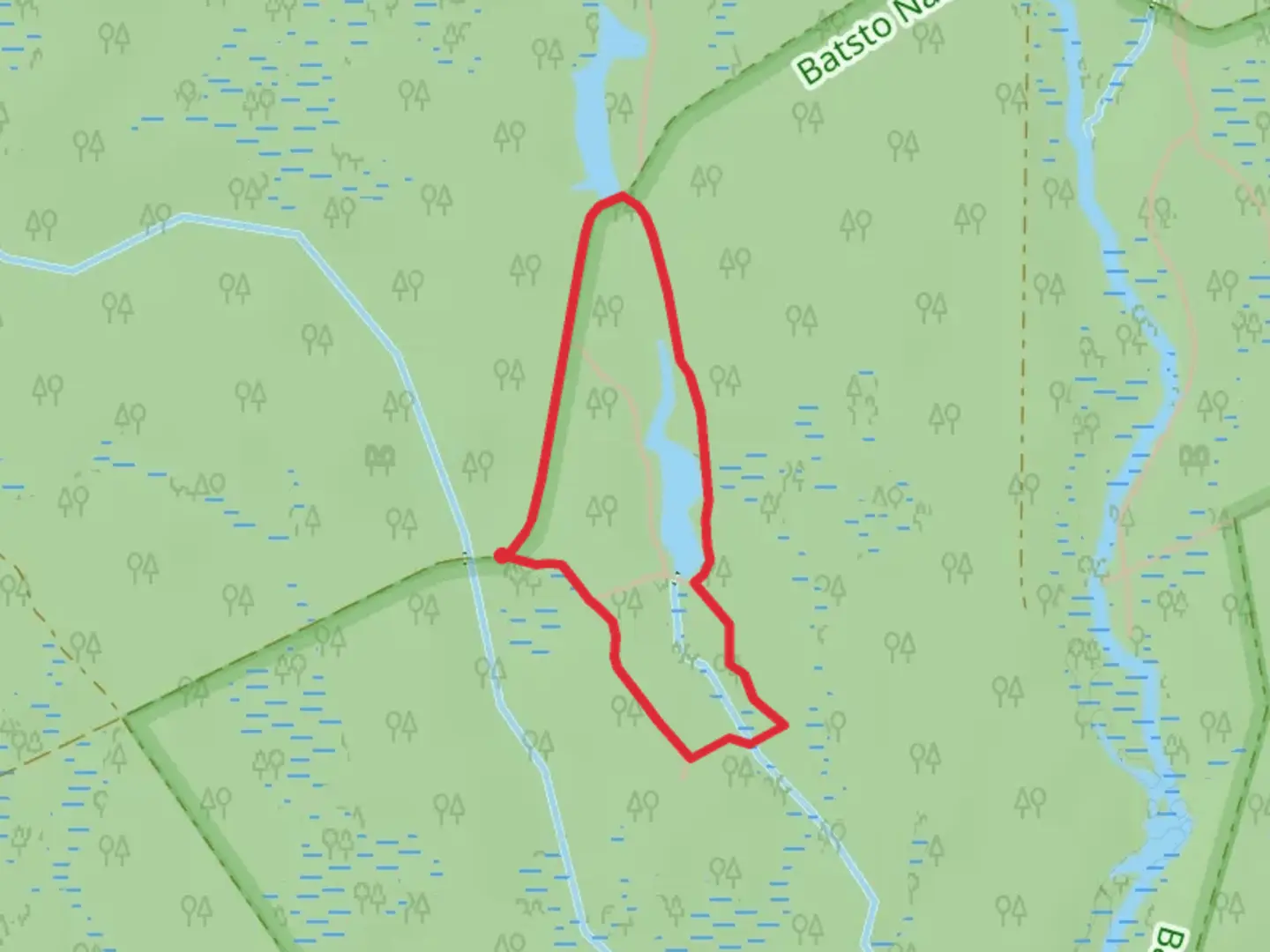 An image depicting the trail Hampton Road Loop and its surrounding area.