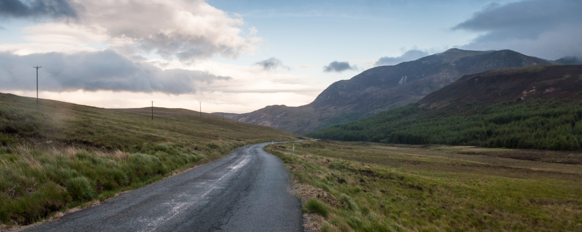 An image depicting the trail Caisteal Abhail and its surrounding area.