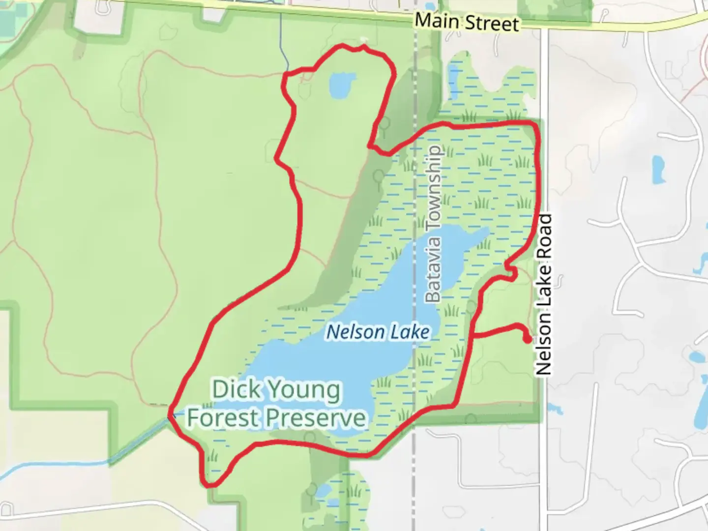 An image depicting the trail Nelson Lake Loop Trail and its surrounding area.