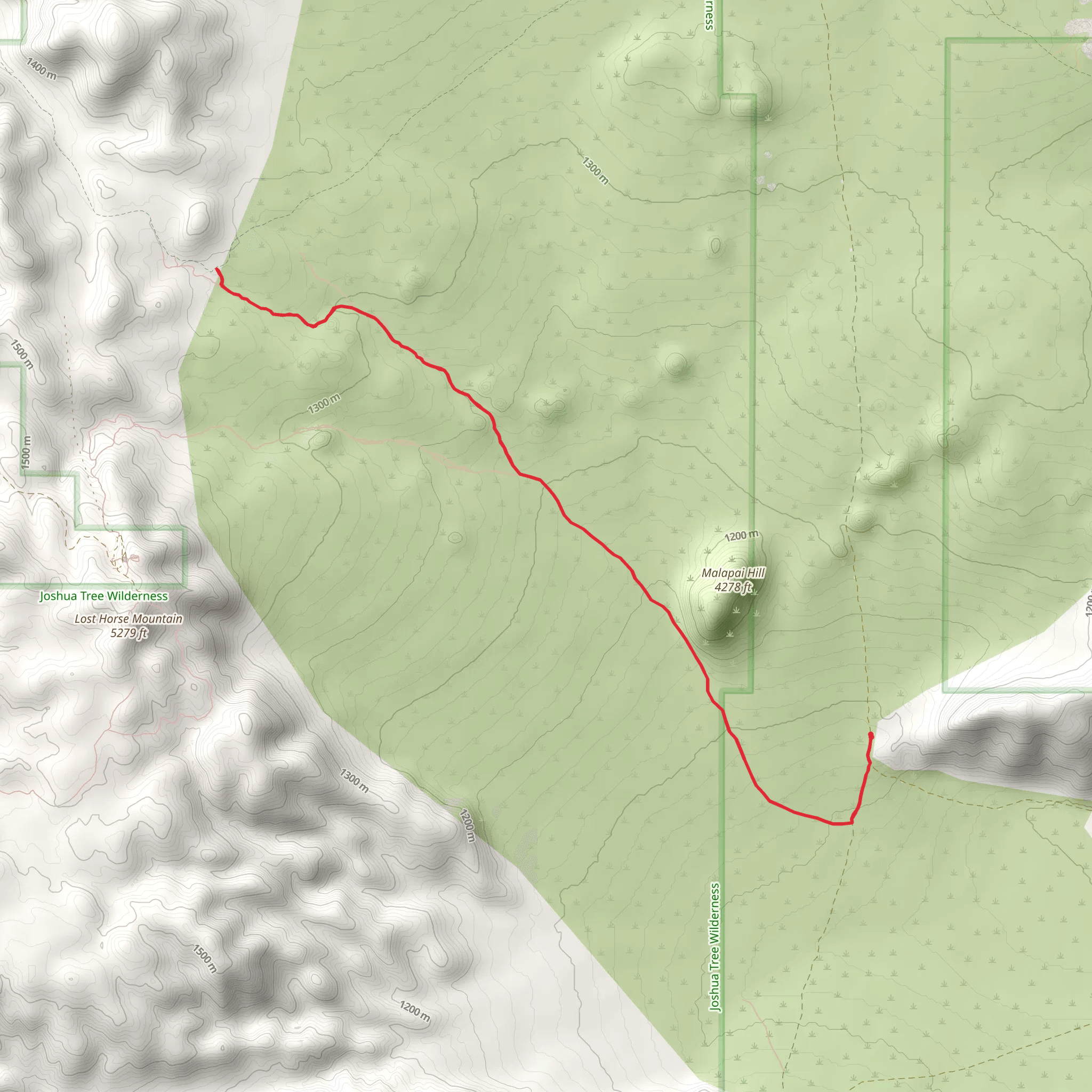 Squaw Tank Trail mobile static map