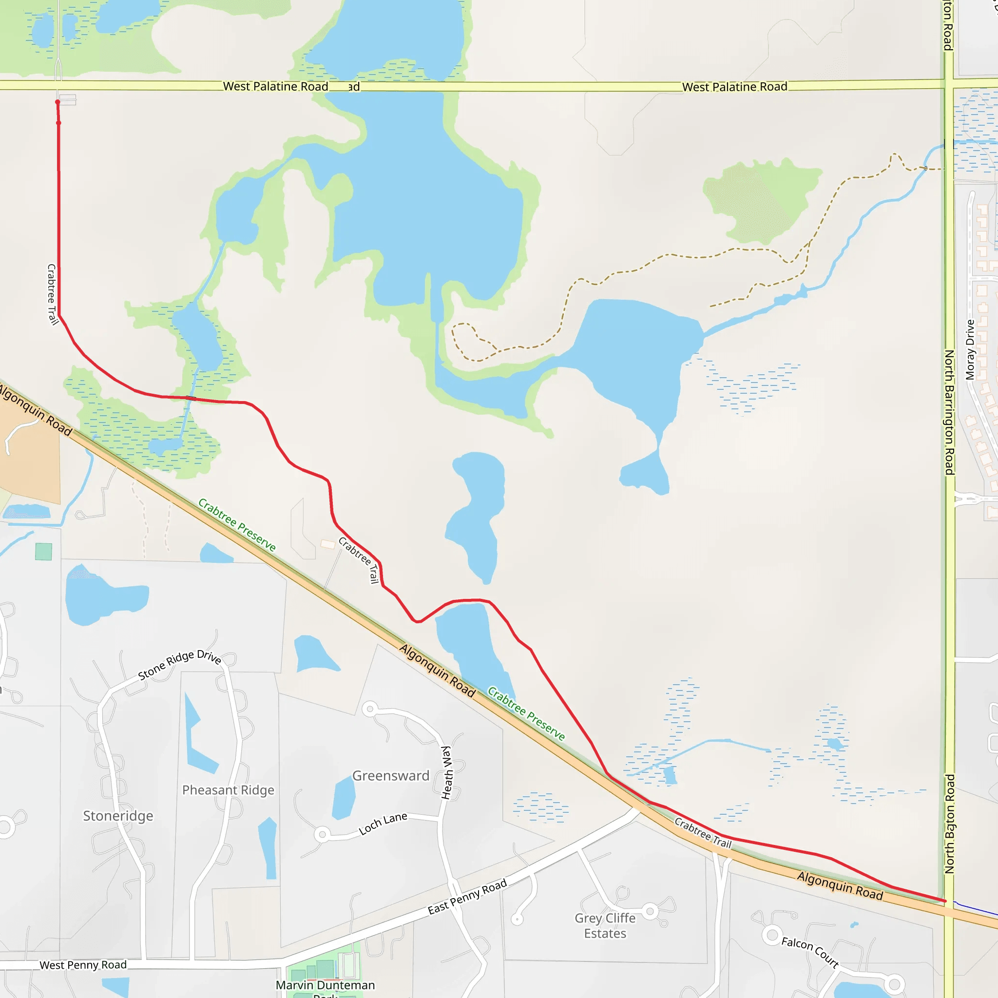 Poplar Creek Walk mobile static map