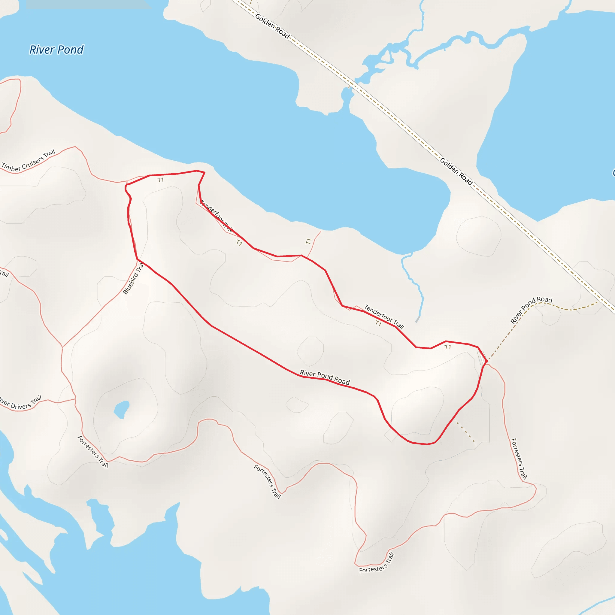 River Pond Nature Trail mobile static map