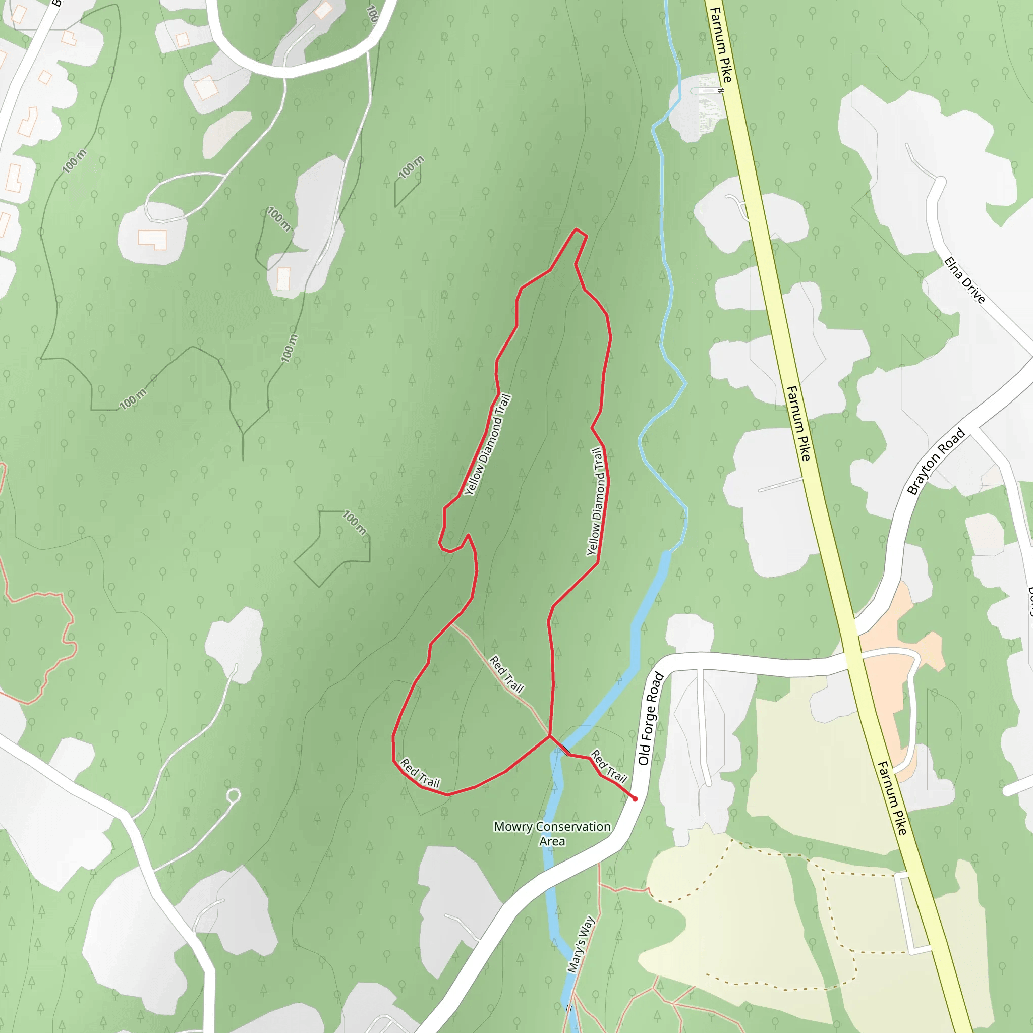 Yellow Diamond Loop Trail mobile static map