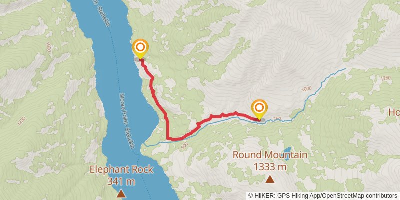 Dans Camp via Lakeshore Trail stage 2 Map