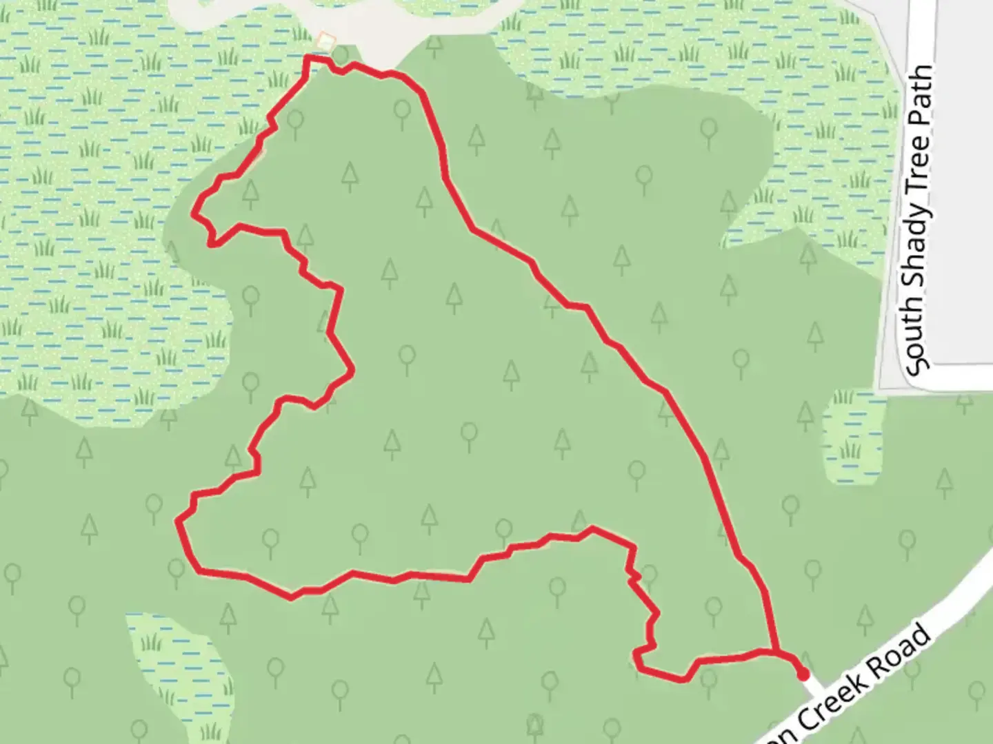 An image depicting the trail Lastinger Tower Loop Trail and its surrounding area.