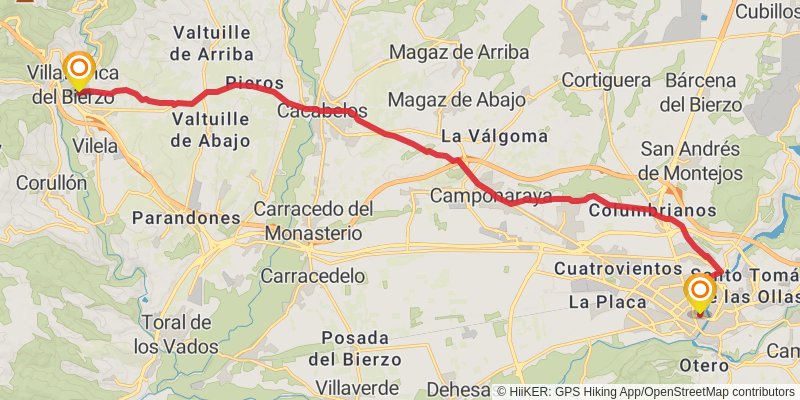 Via de la Plata stage 38 Map