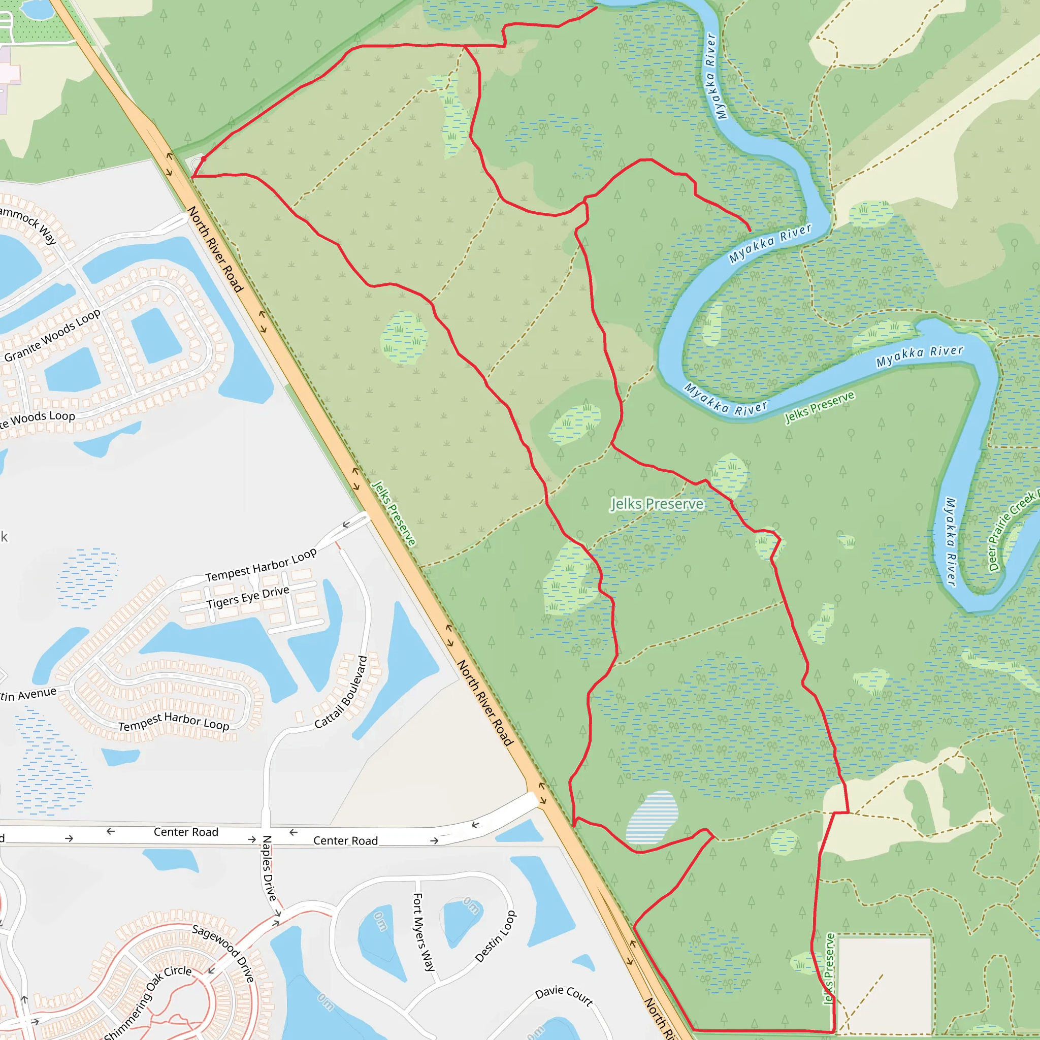 Myakka River Loop mobile static map
