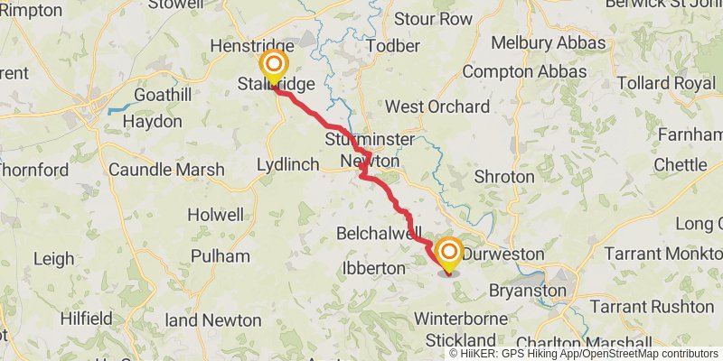 Blackmore Vale Path stage 6 Map