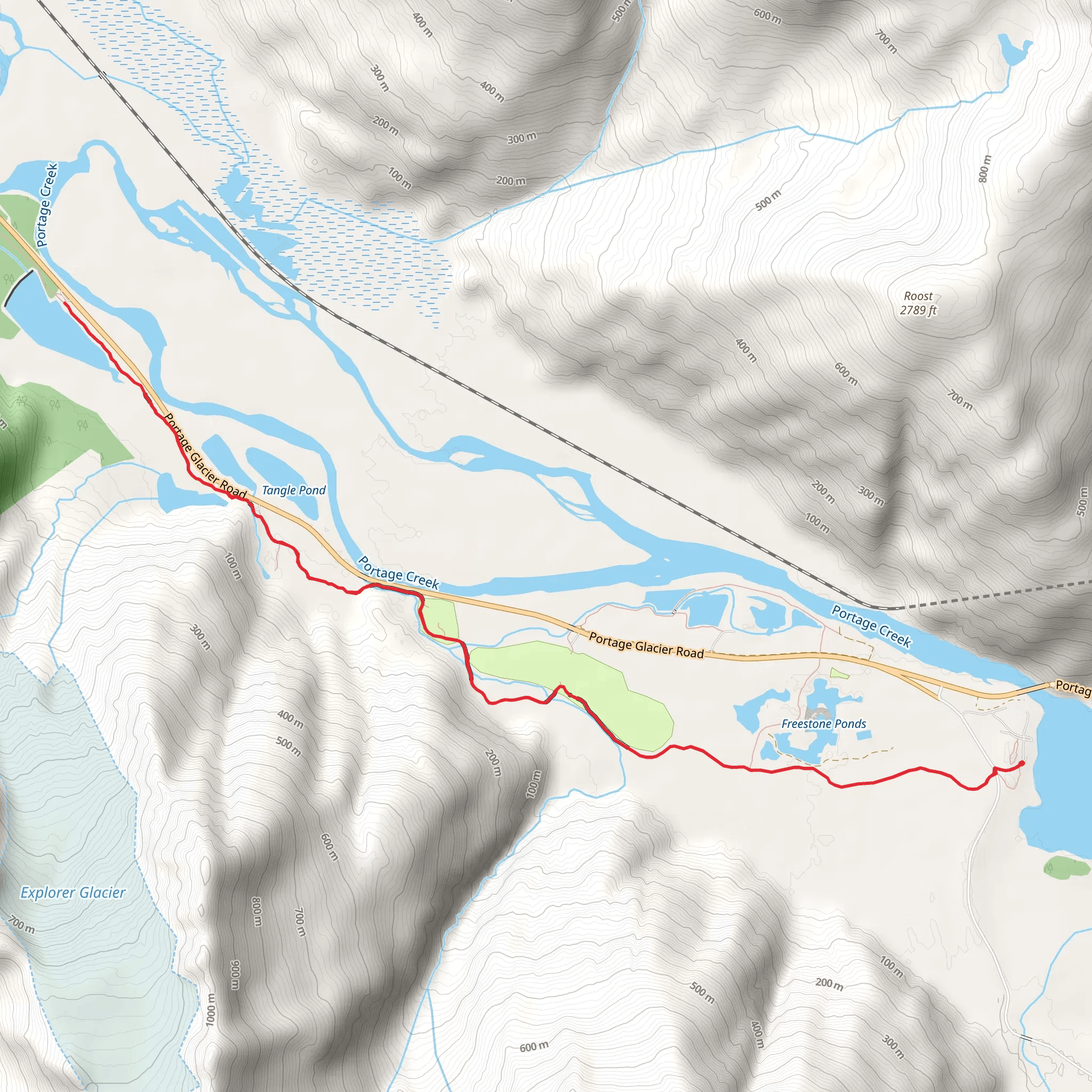 Trail of Blue Ice mobile static map