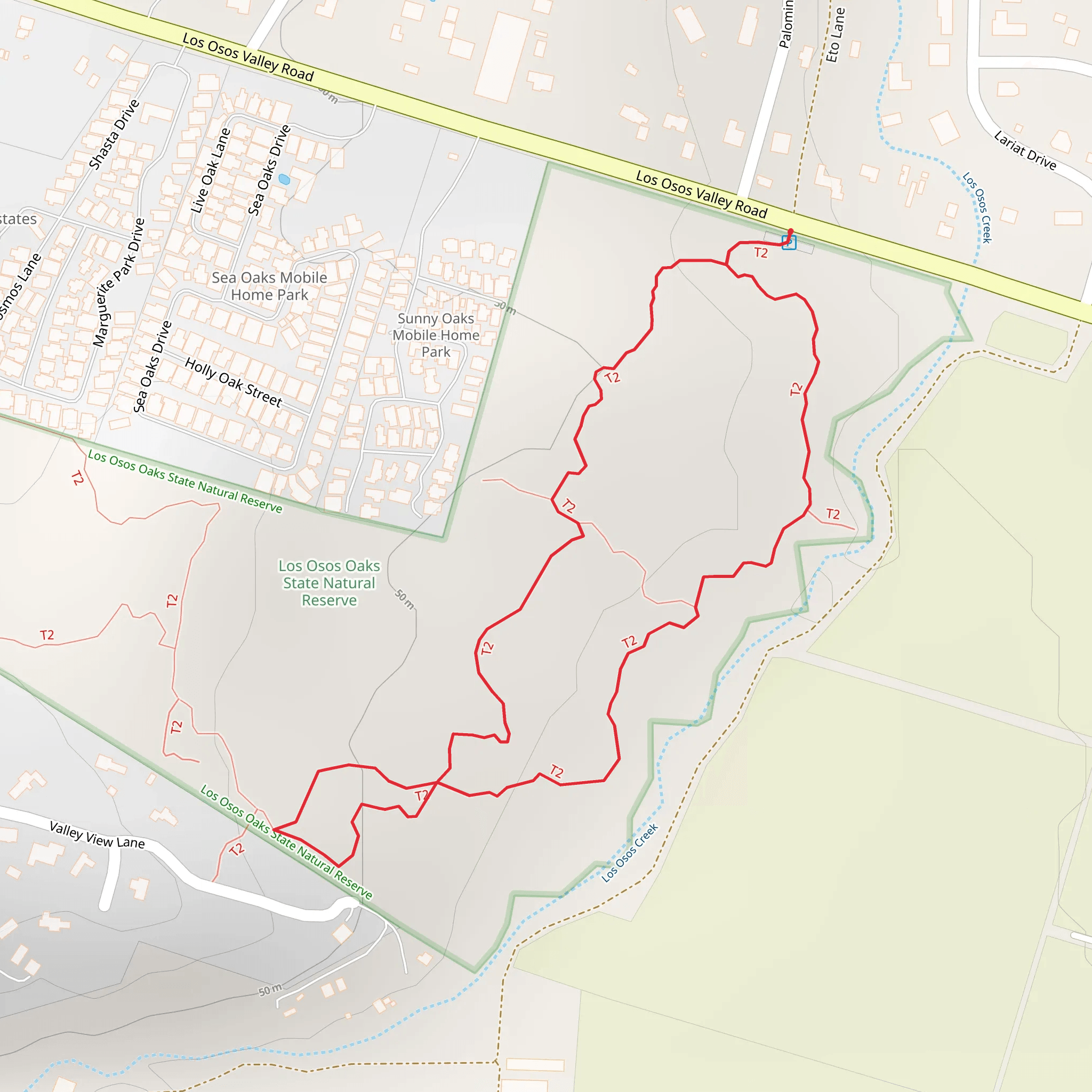 Los Osos Creek Loop mobile static map