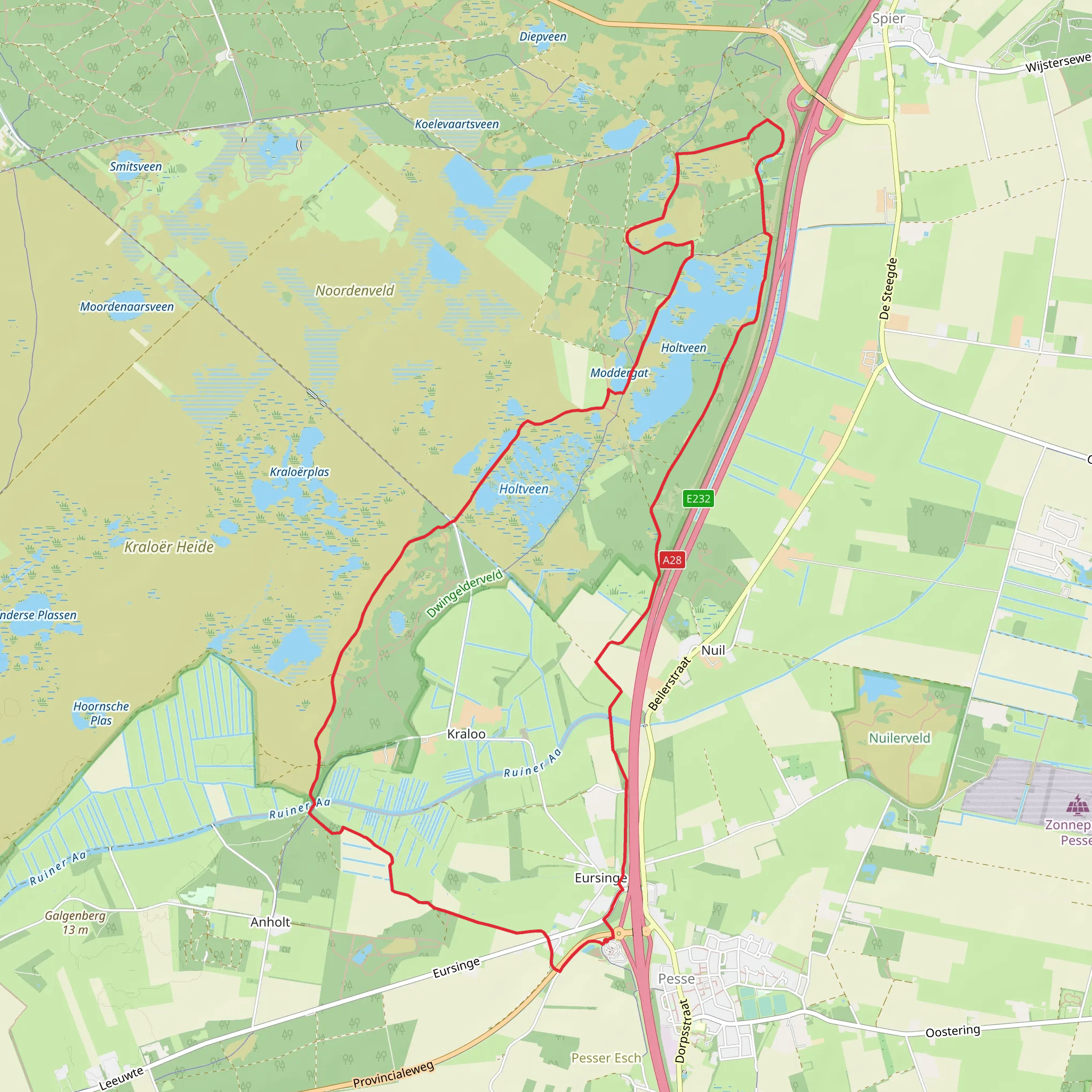 Moddergat, Holtveen and Kibbelhoek Loop mobile static map