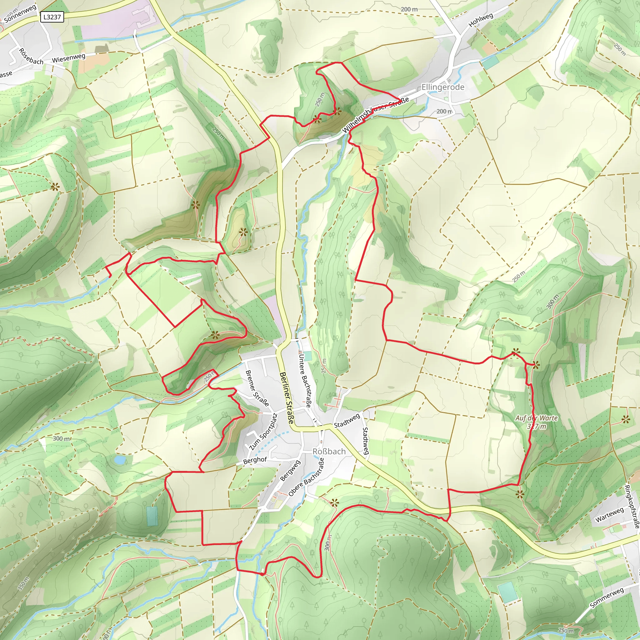 Auf der Warte Loop via Rundweg Wolfsberg mobile static map