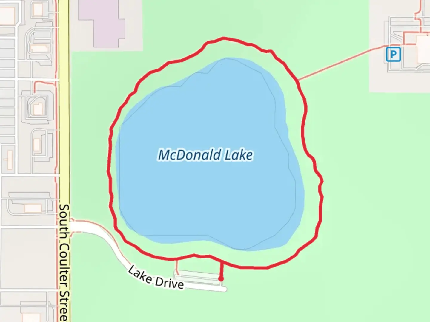 An image depicting the trail McDonald Lake Loop and its surrounding area.