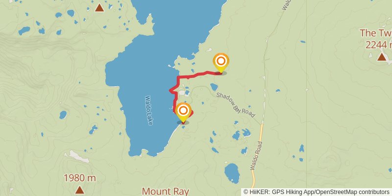 Waldo Lake Loop alt 3 Map