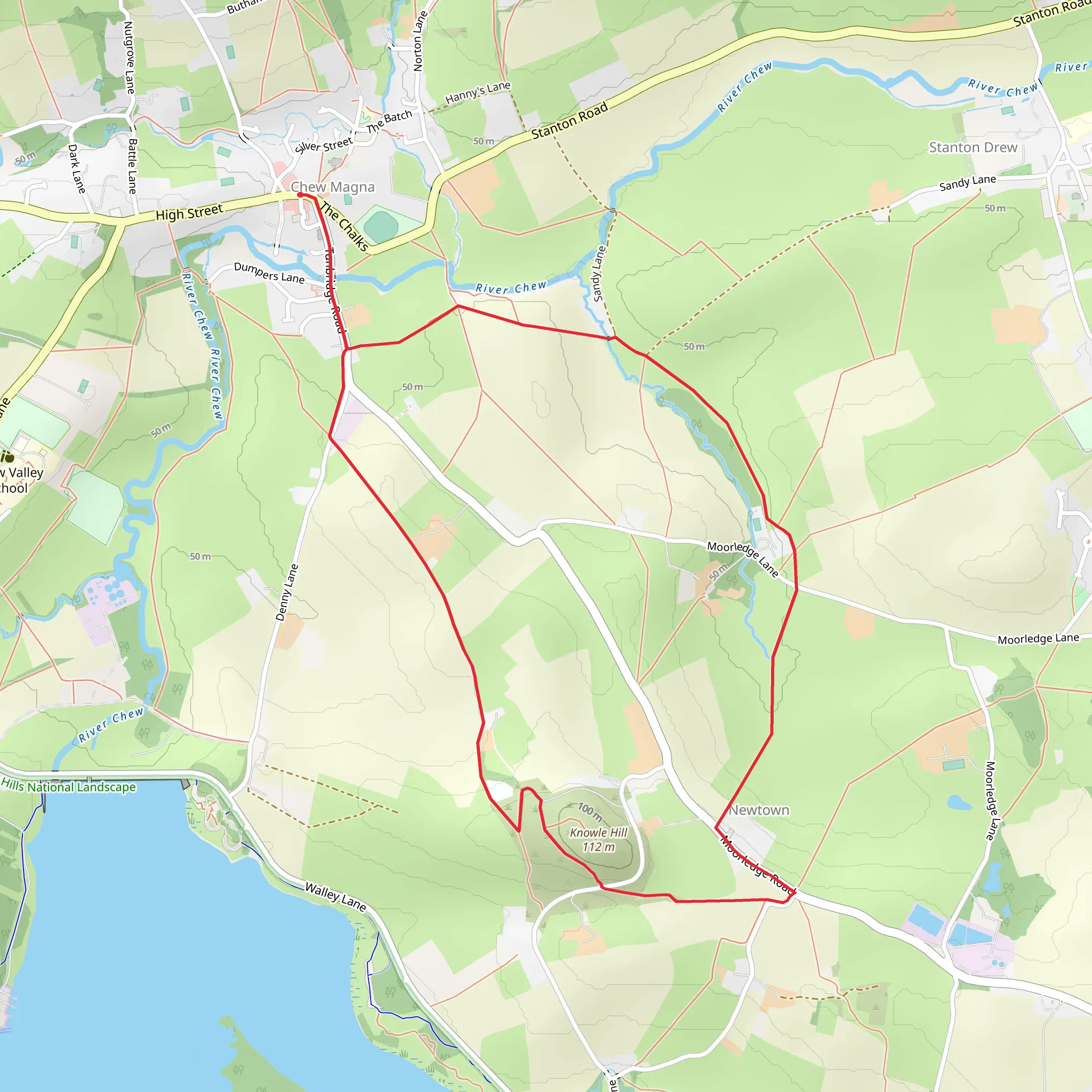 Knowle Hill Loop mobile static map