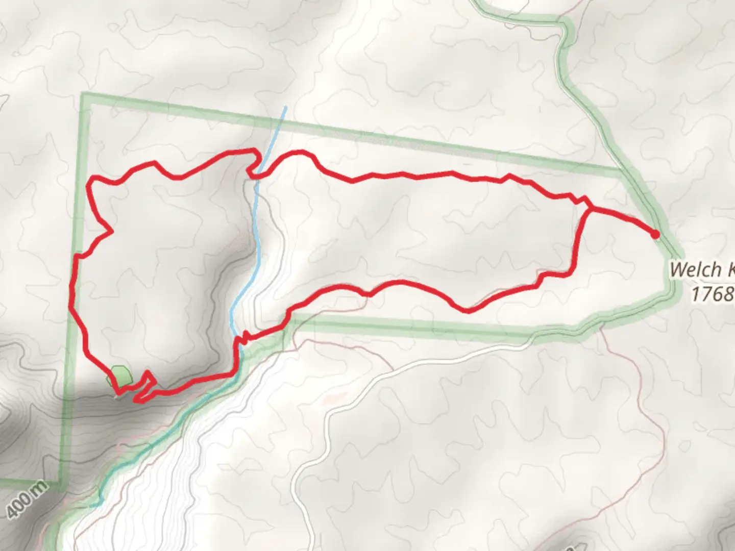 An image depicting the trail Virgin Falls Loop Trail and its surrounding area.