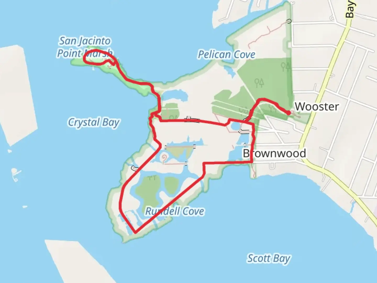 An image depicting the trail Rundell Cove and Ridgeway Avenue Loop and its surrounding area.