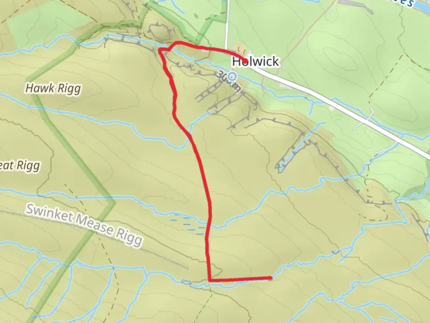 An image depicting the trail Rowton Beck waterfall and its surrounding area.