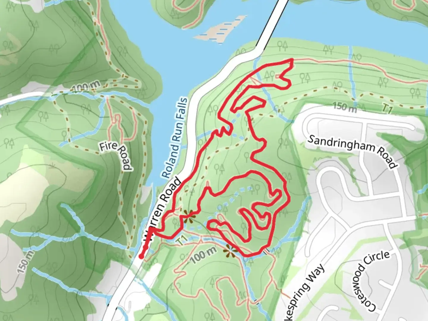 An image depicting the trail Valley Of the Kings and Merryman's Mill Loop Trail and its surrounding area.