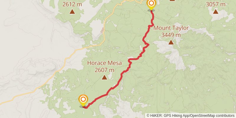 Continental Divide Trail - New Mexico stage 48 Map