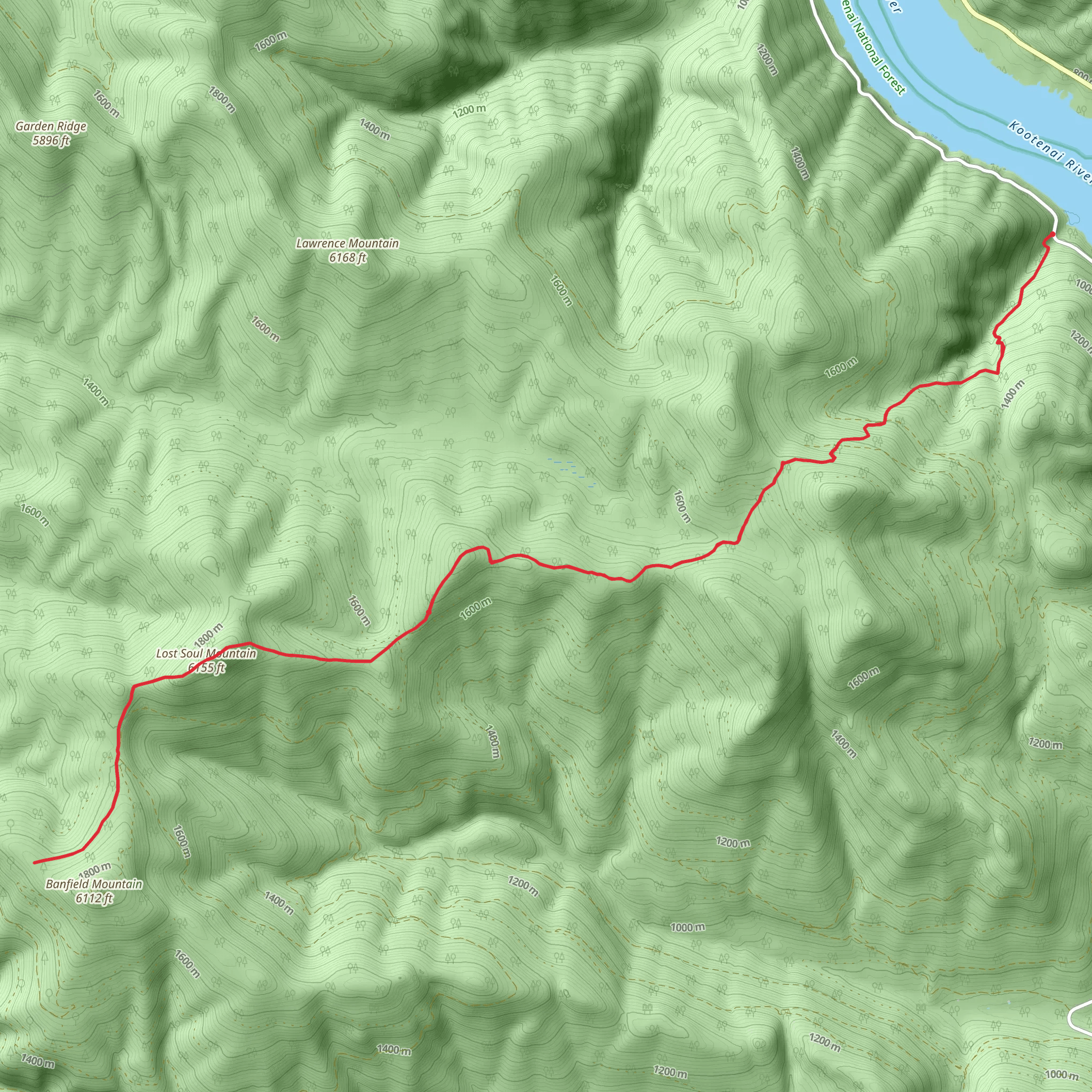 Giebler - Lost Soul Divide Trail mobile static map