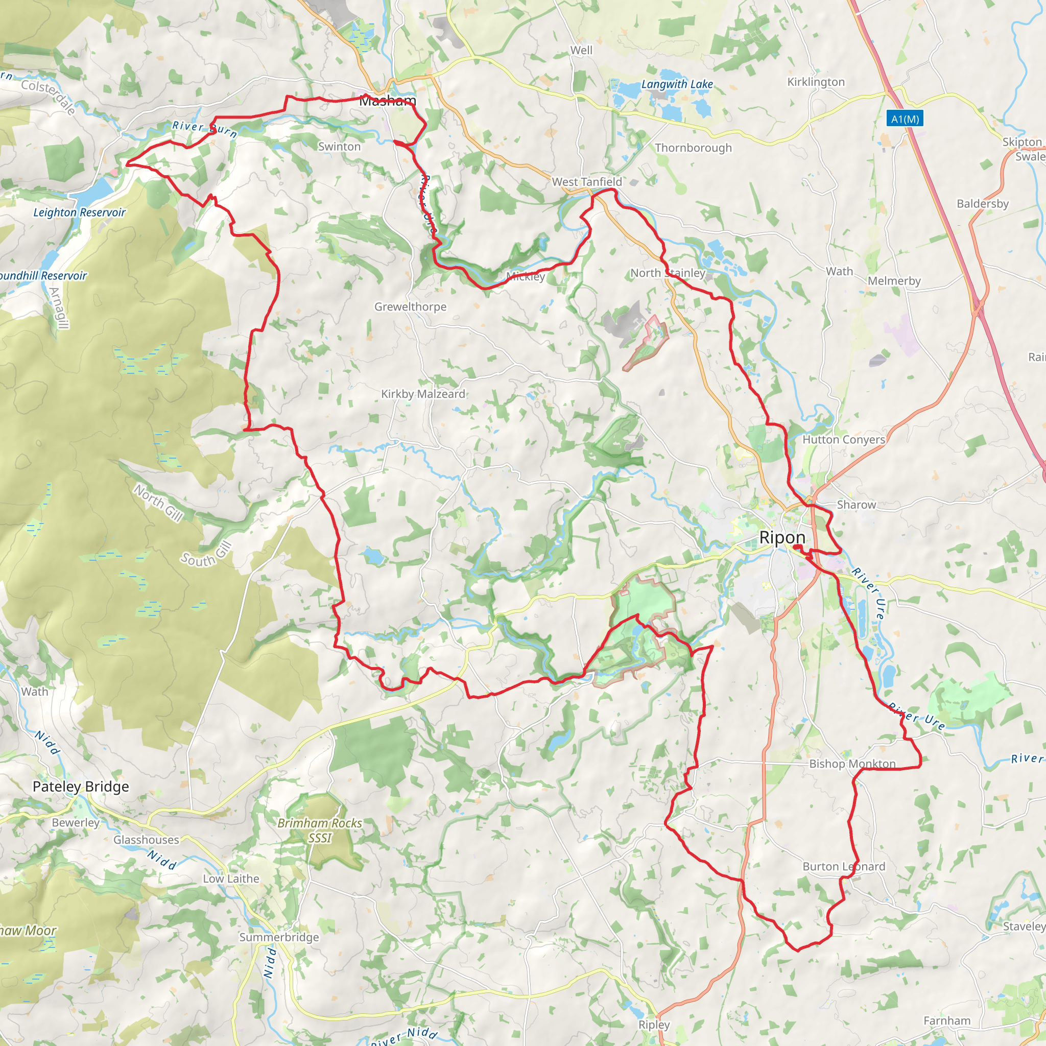 Ripon Rowel Walk mobile static map