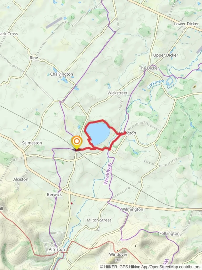 Arlington Reservoir Loop East Sussex England