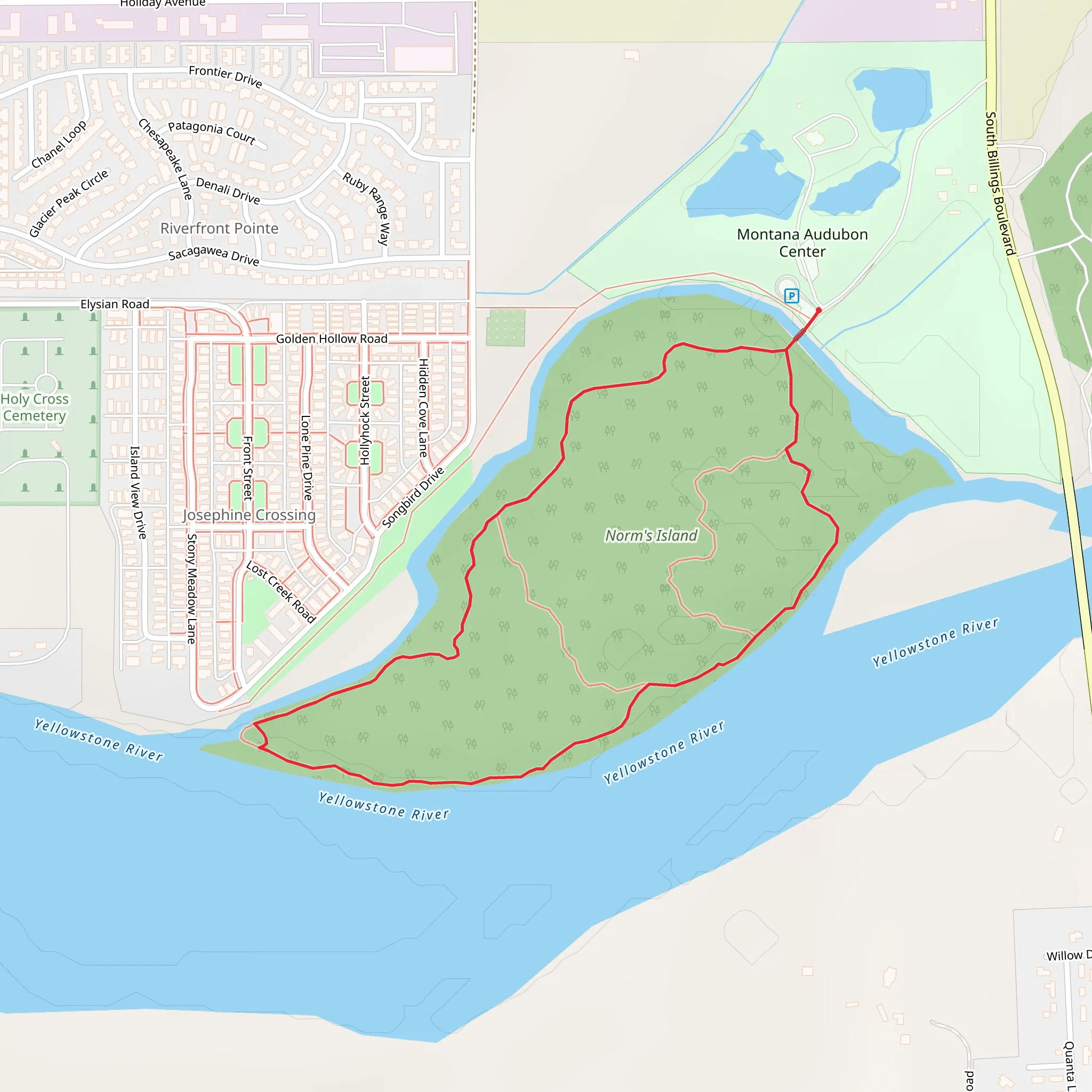 Norm's Island Loop mobile static map