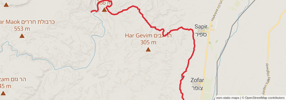 Israel National Trail stage 46 Map