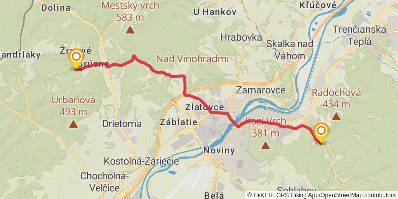 Trans Carpathian Hike stage 9 Map