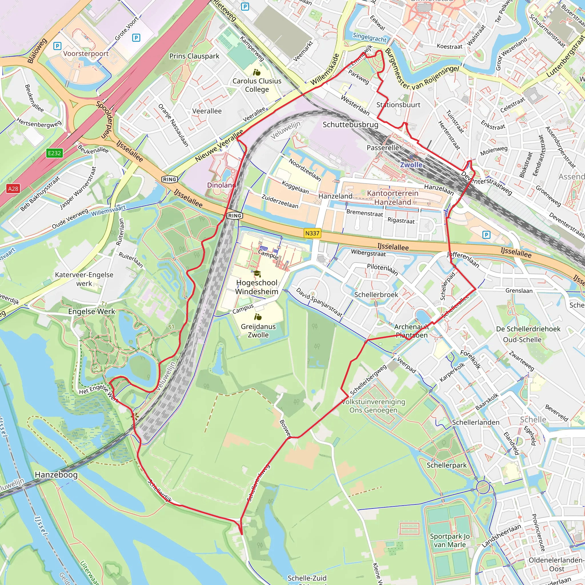 Oldeneel Loop mobile static map