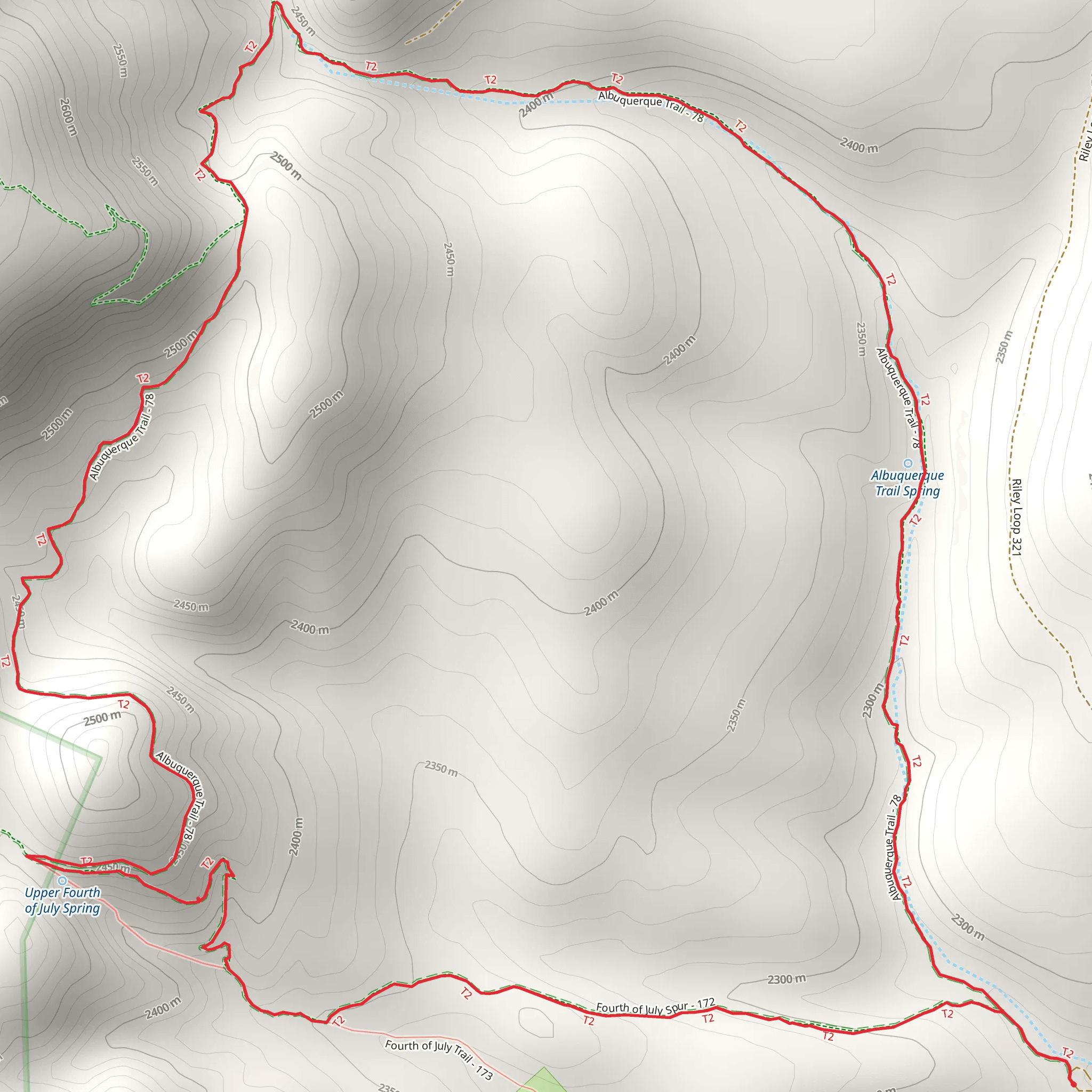 Albuquerque Loop Trail mobile static map