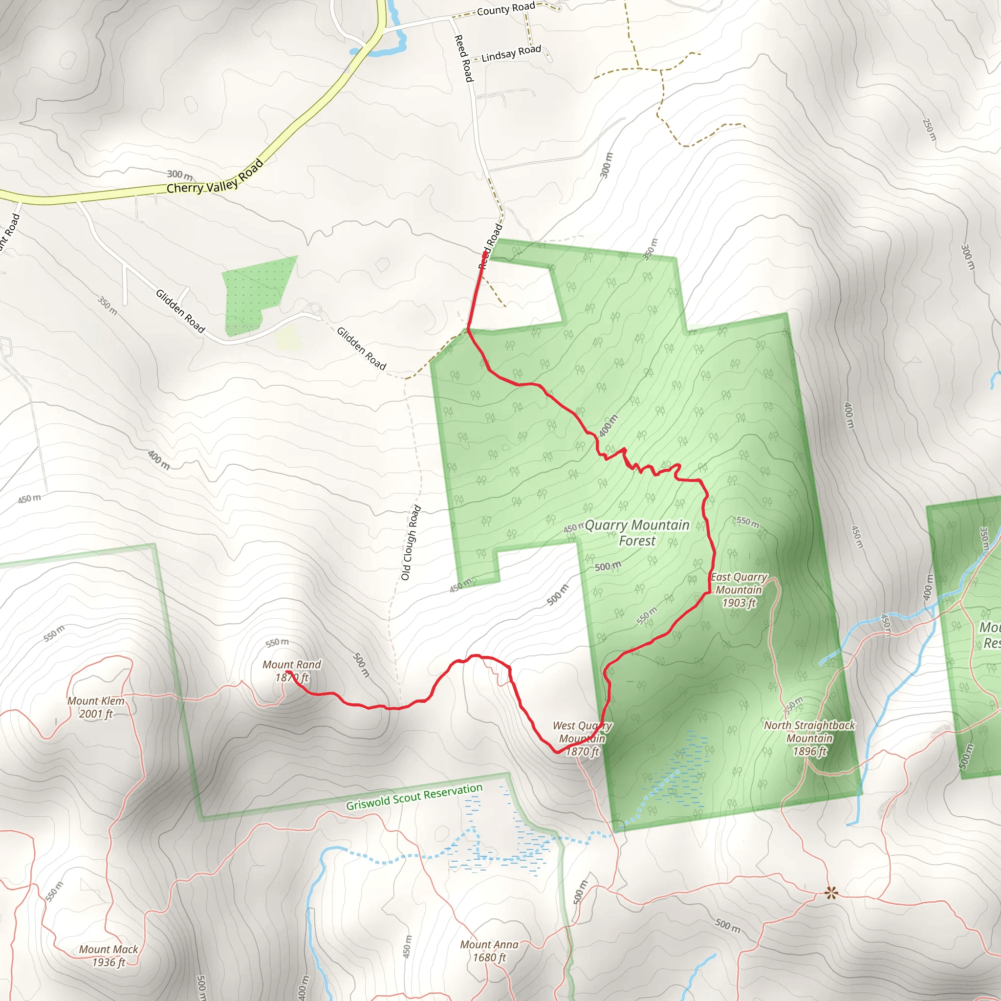 Dave Roberts Quarry Trail mobile static map