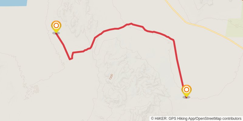 American Discovery Trail - Nevada stage 33 Map
