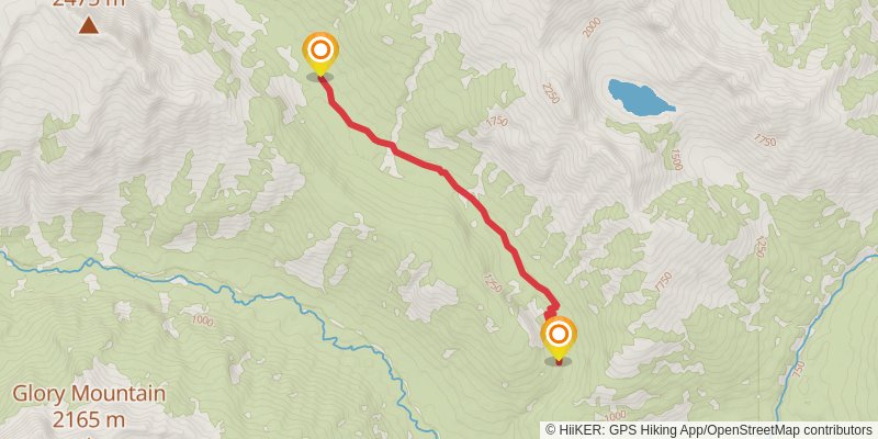 Park Creek Trail via PCT stage 2 Map