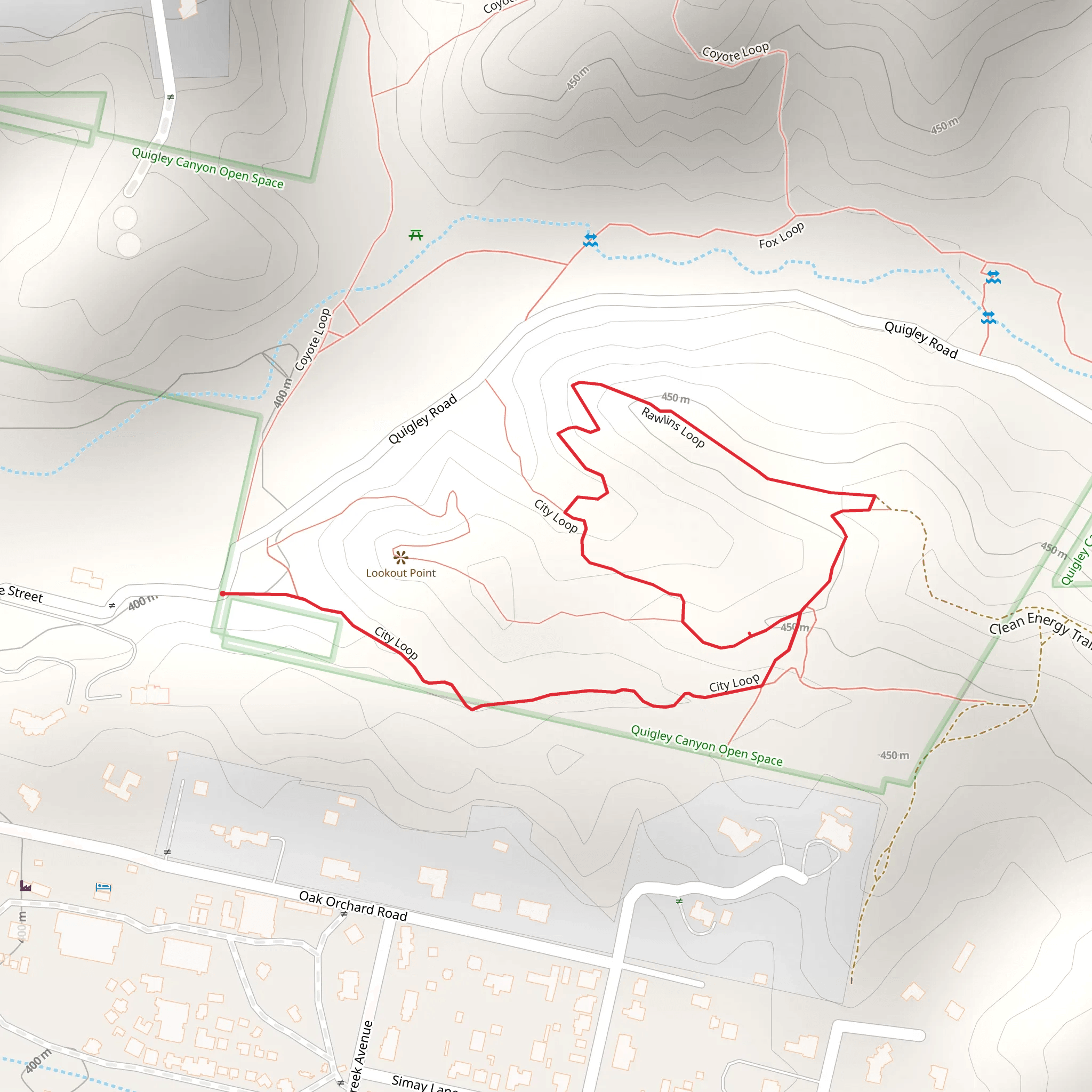 Rawlins and City Loop mobile static map