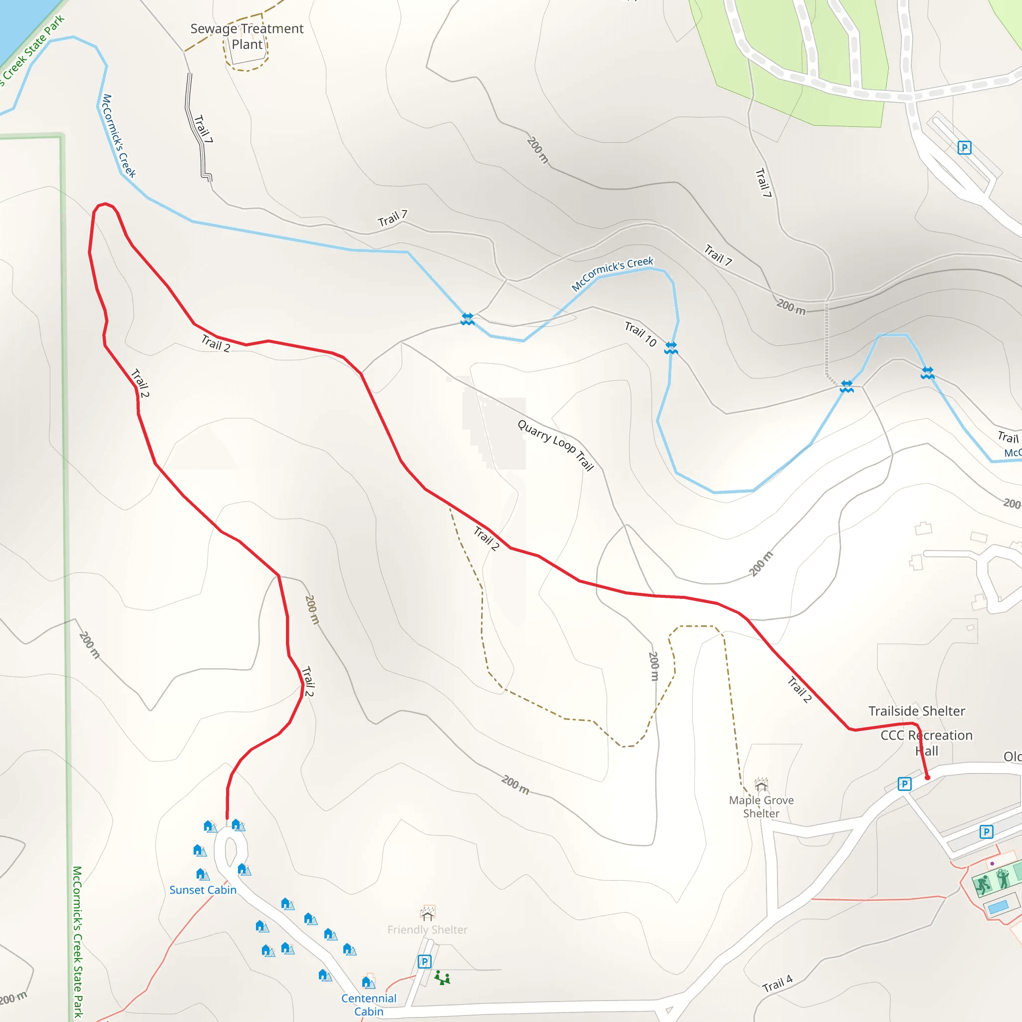 Trail 2 mobile static map