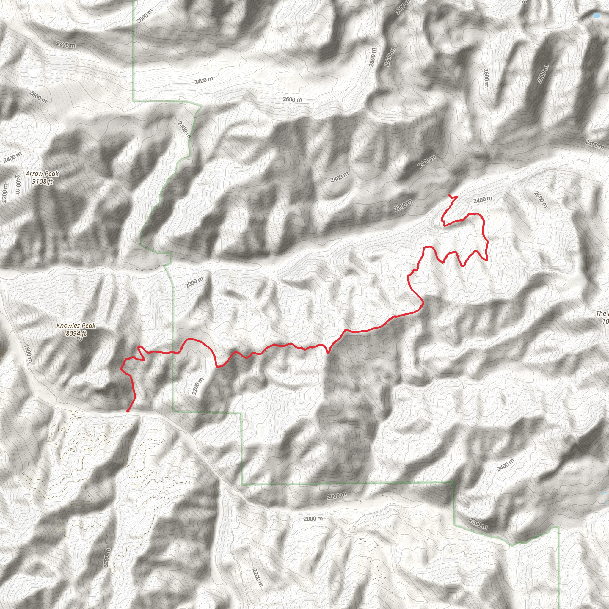 Anderson Ridge Trail mobile static map
