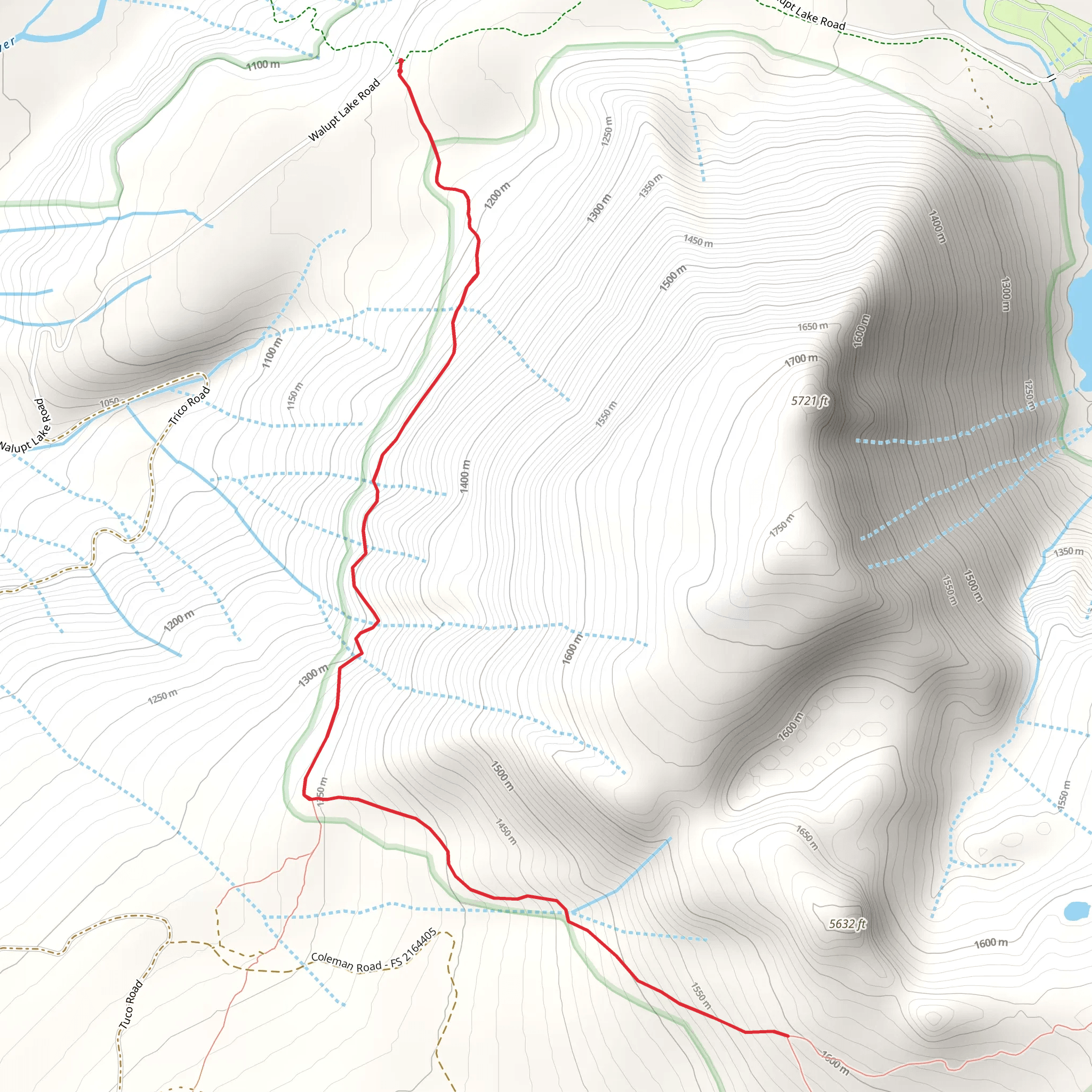 Coleman Weedpatch Trail mobile static map
