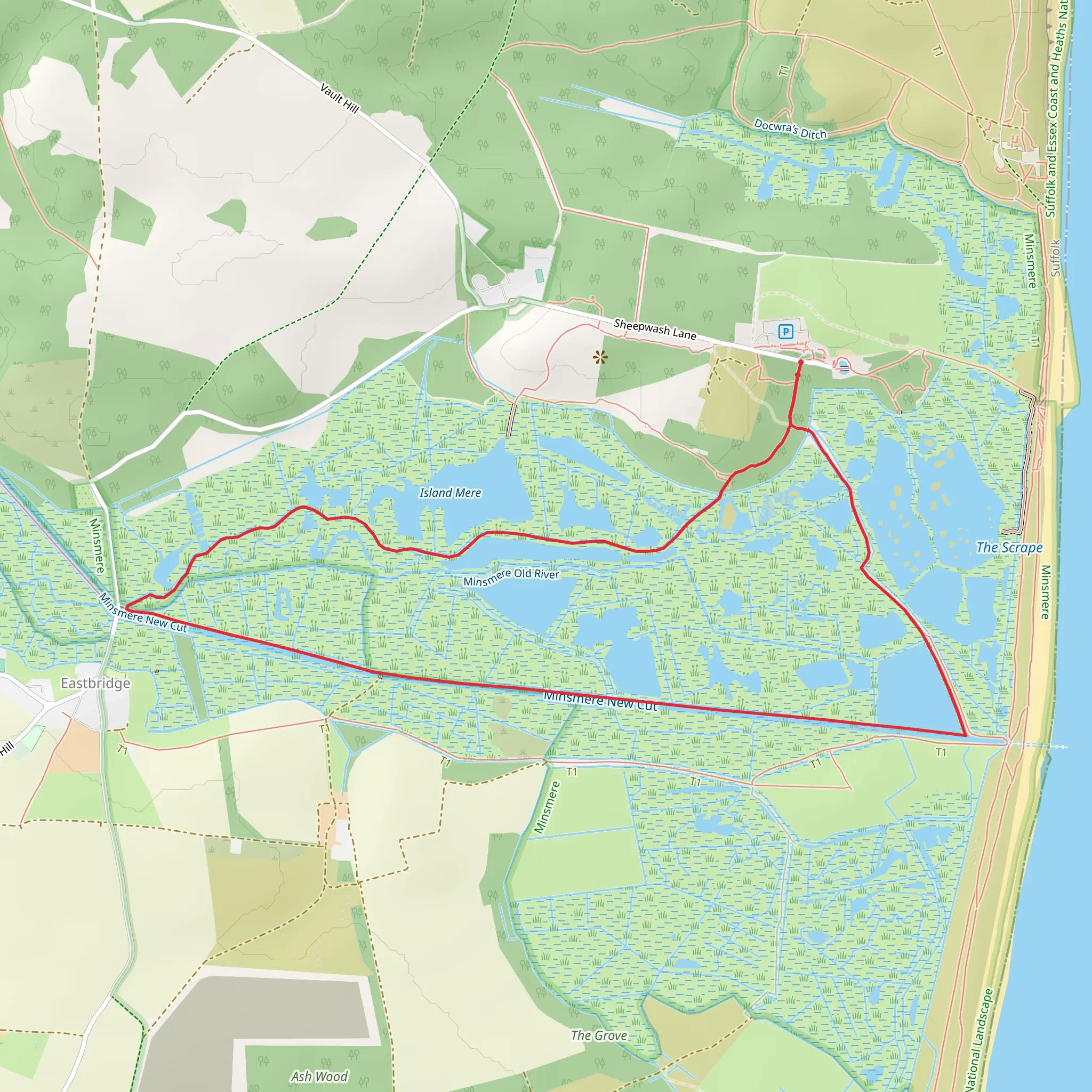Minsmere Nature Reserve mobile static map