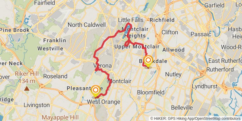 Lenape Trail stage 2 Map