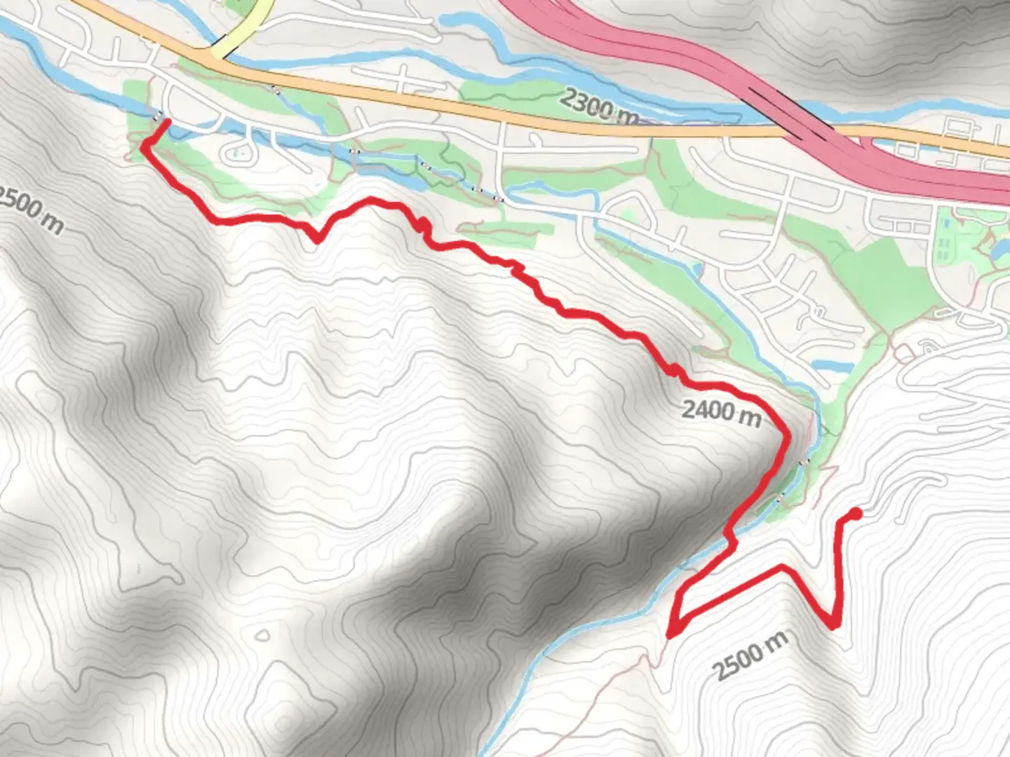 An image depicting the trail Stone Creek and Eagle Vail Trail and its surrounding area.
