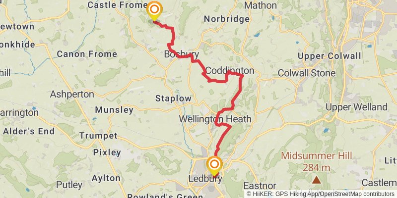 Herefordshire Trail stage 13 Map