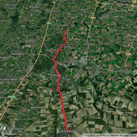 Nieuw Namen to Koewacht via Tweelanden Route