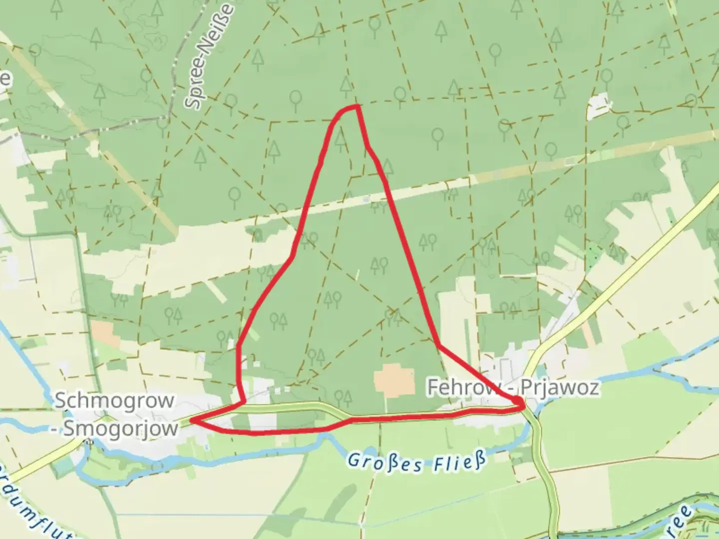 An image depicting the trail Rundwanderweg Schmogrow Fehrow and its surrounding area.