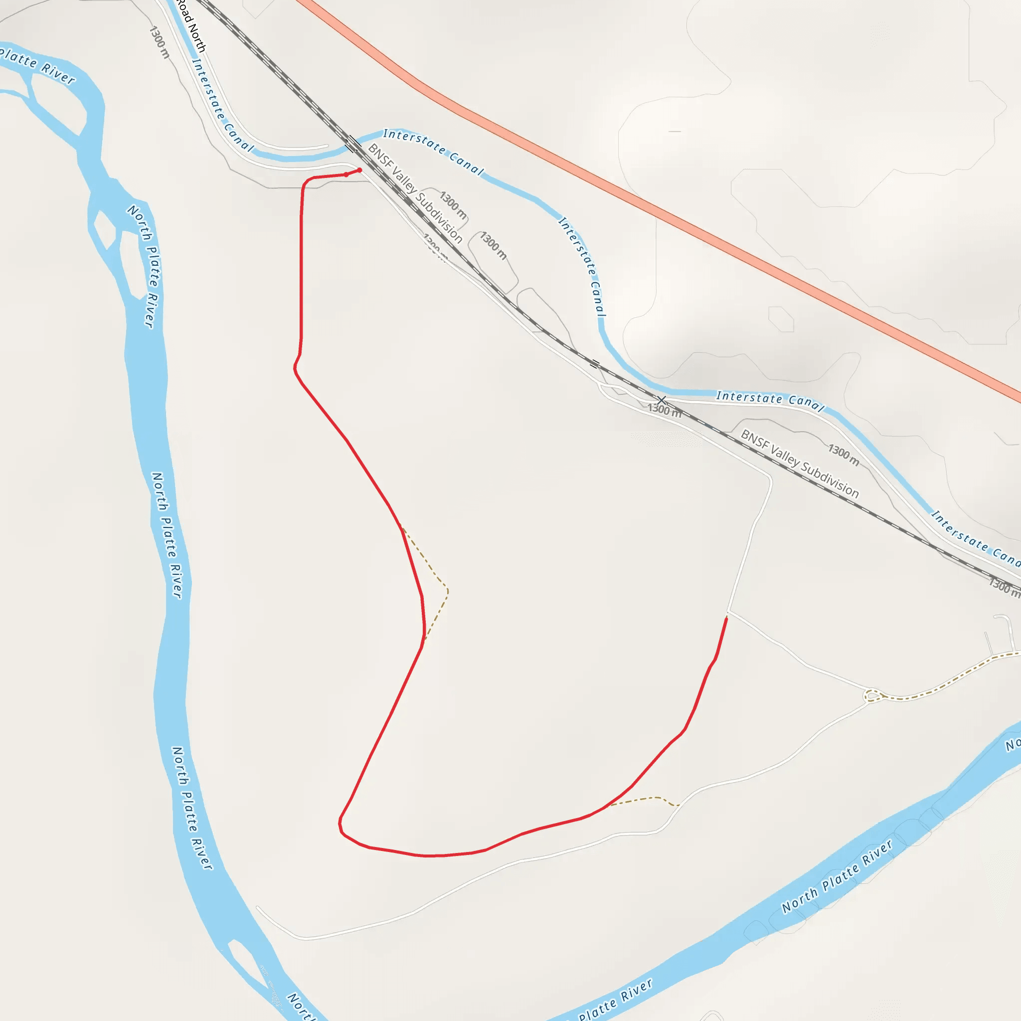 North Platte River mobile static map