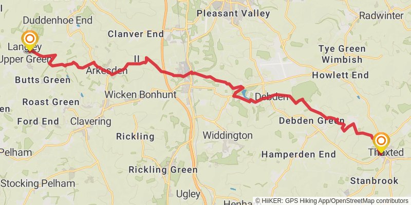 Harcamlow Way stage 9 Map