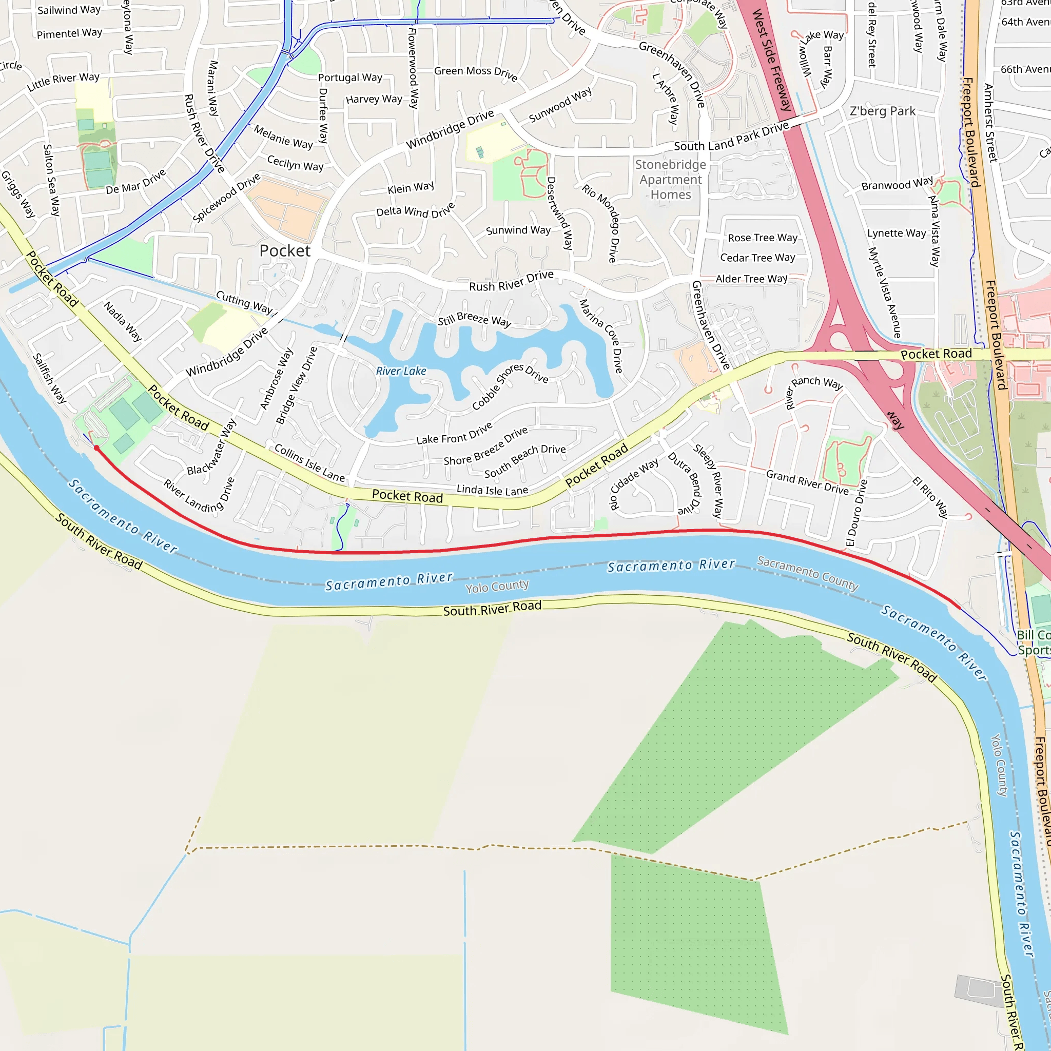 Sacramento River Trail mobile static map